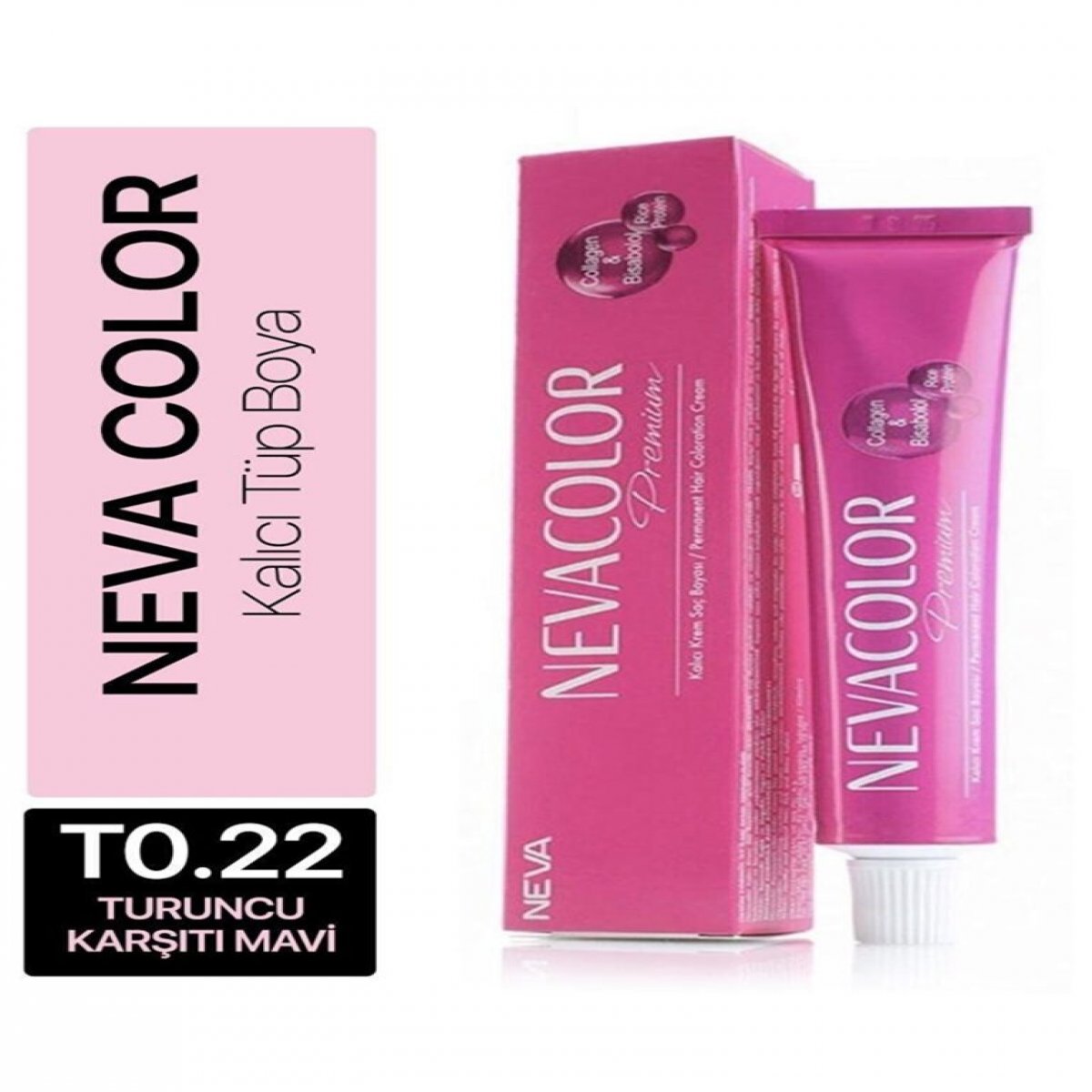 Nevacolor  T0.22 Turuncu Karşıtı Mavi Kalıcı Krem 50 gr Tüp Saç Boyası