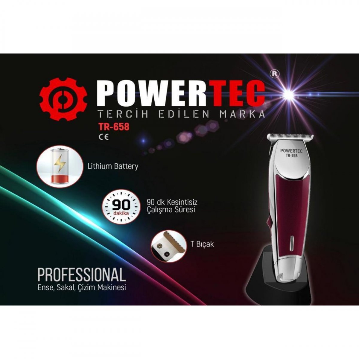 Powertec 658 Ense Sakal Çizim Makinası