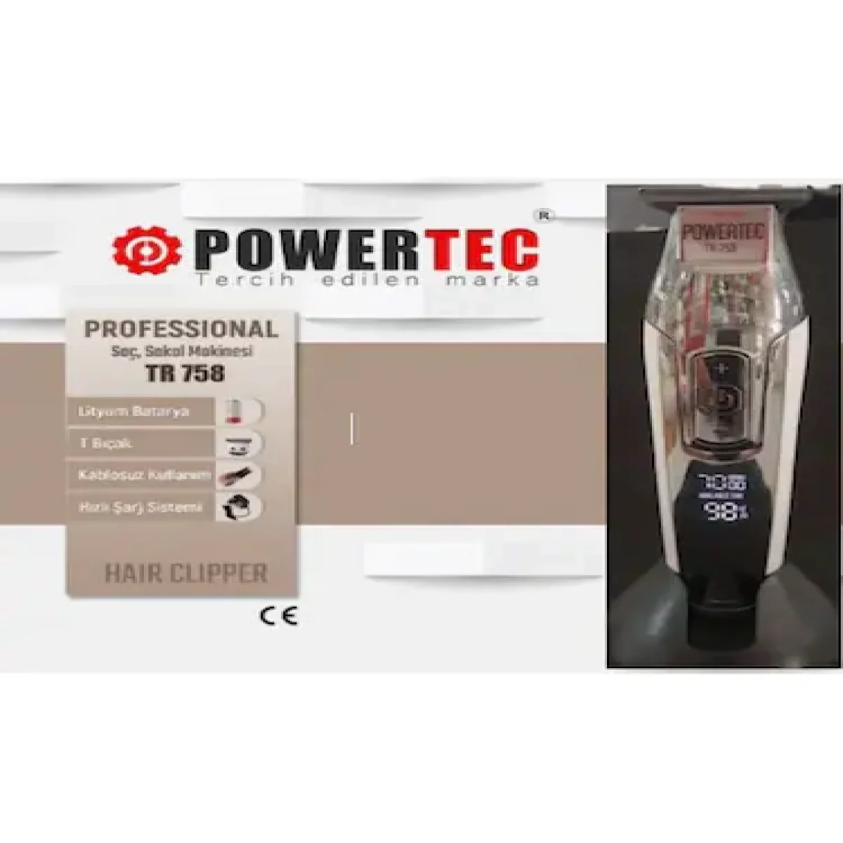 Powertec 758 Ense Sakal Çizim Makinası