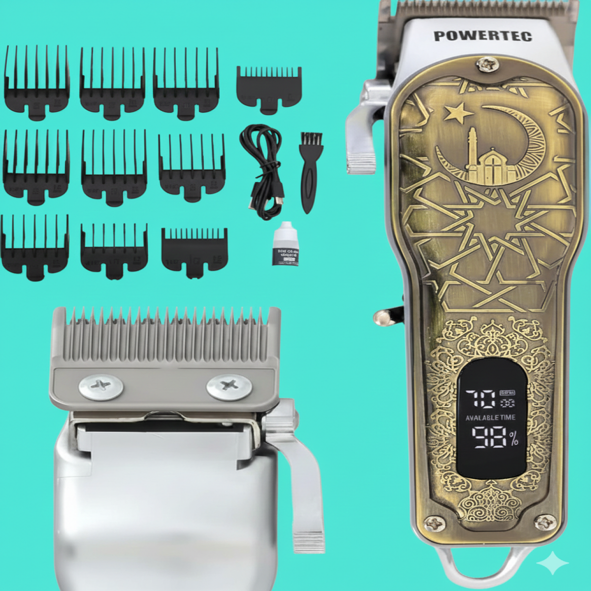 Powertec TR-6600 Profesyonel Şarjlı Saç Sakal Tıraş Makinesi 