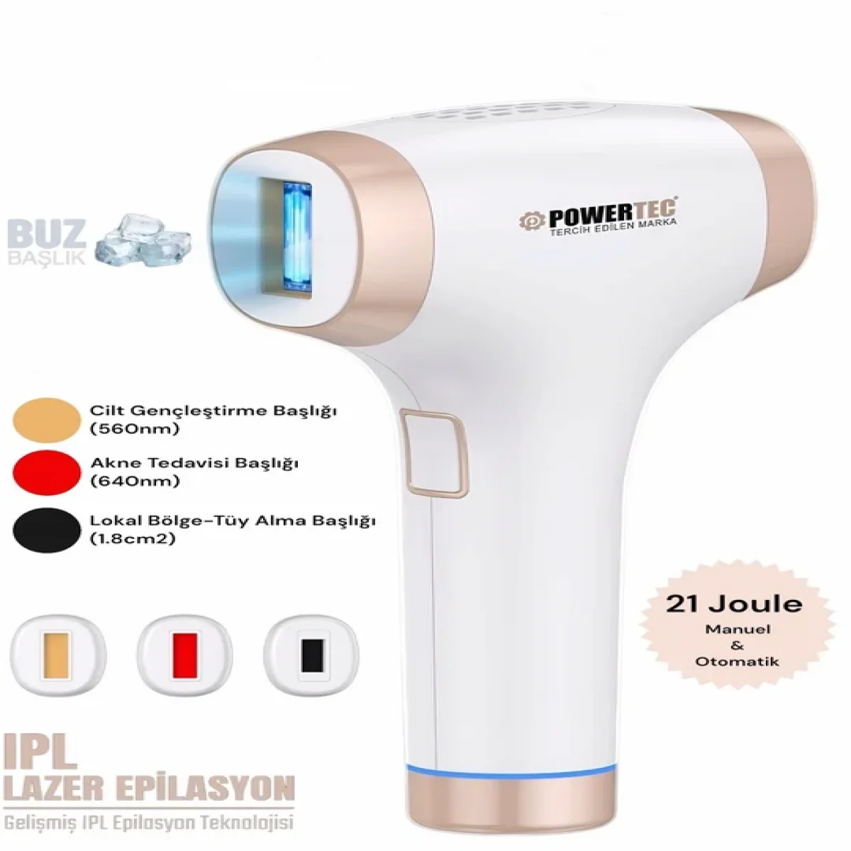 Powertec TR-9999 IPL Lazer Epilasyon Aleti 
